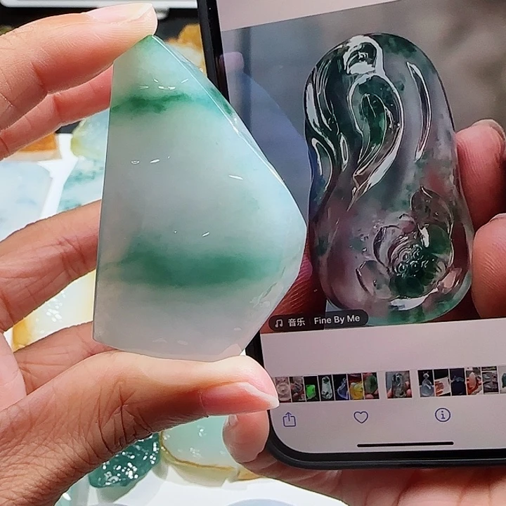 定制翡翠未镶嵌翡翠挂件