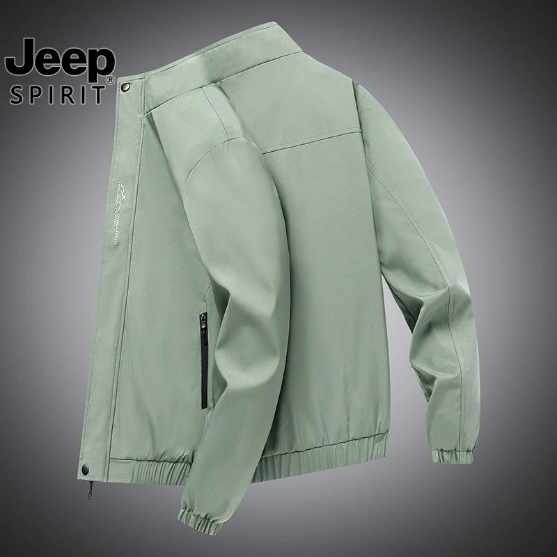 Jeep吉普高端男士春秋季新款立领休闲商务夹克爆款潮流百搭外套潮