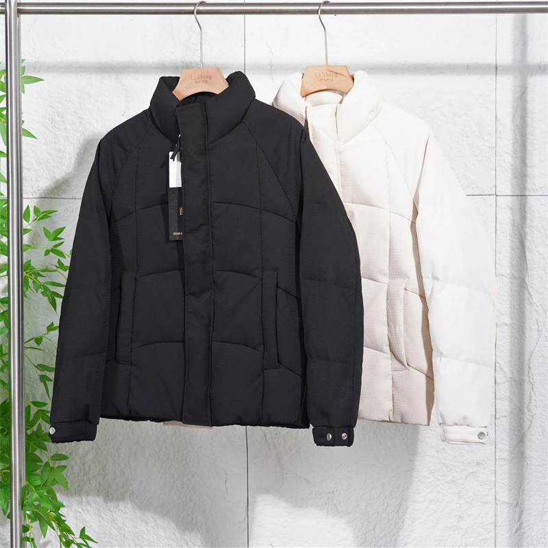 冬季男士立领厚款保暖休闲羽绒服纯色时尚百搭鸭绒外套ZJ244-560