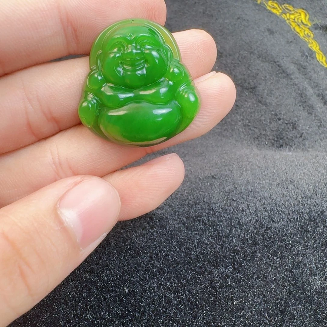 和田玉18K金镶嵌颈饰