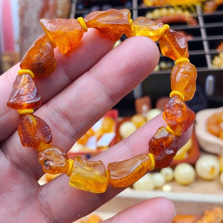 琥珀颈饰未镶嵌手串