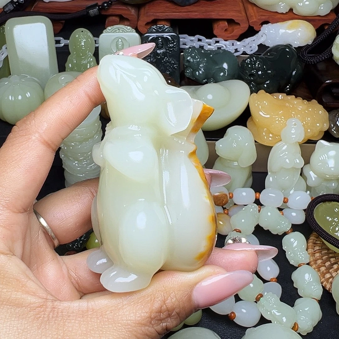 超***人软玉未镶嵌把件新疆天然精品料子