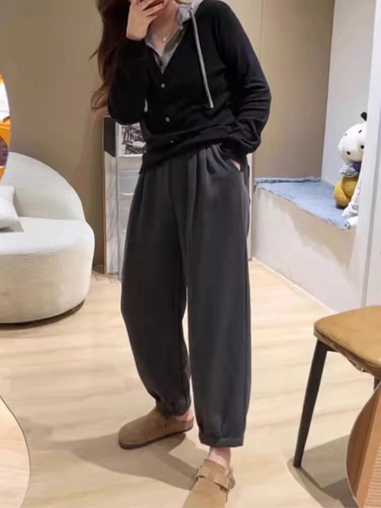 梨形身材穿搭哈伦裤女高腰显瘦萝卜裤百搭休闲卫裤子