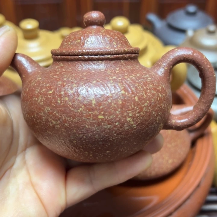茶壶紫砂俊*宜兴原矿龙血砂