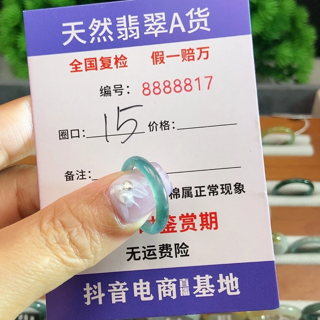 翡翠戒圈未镶嵌8817......
