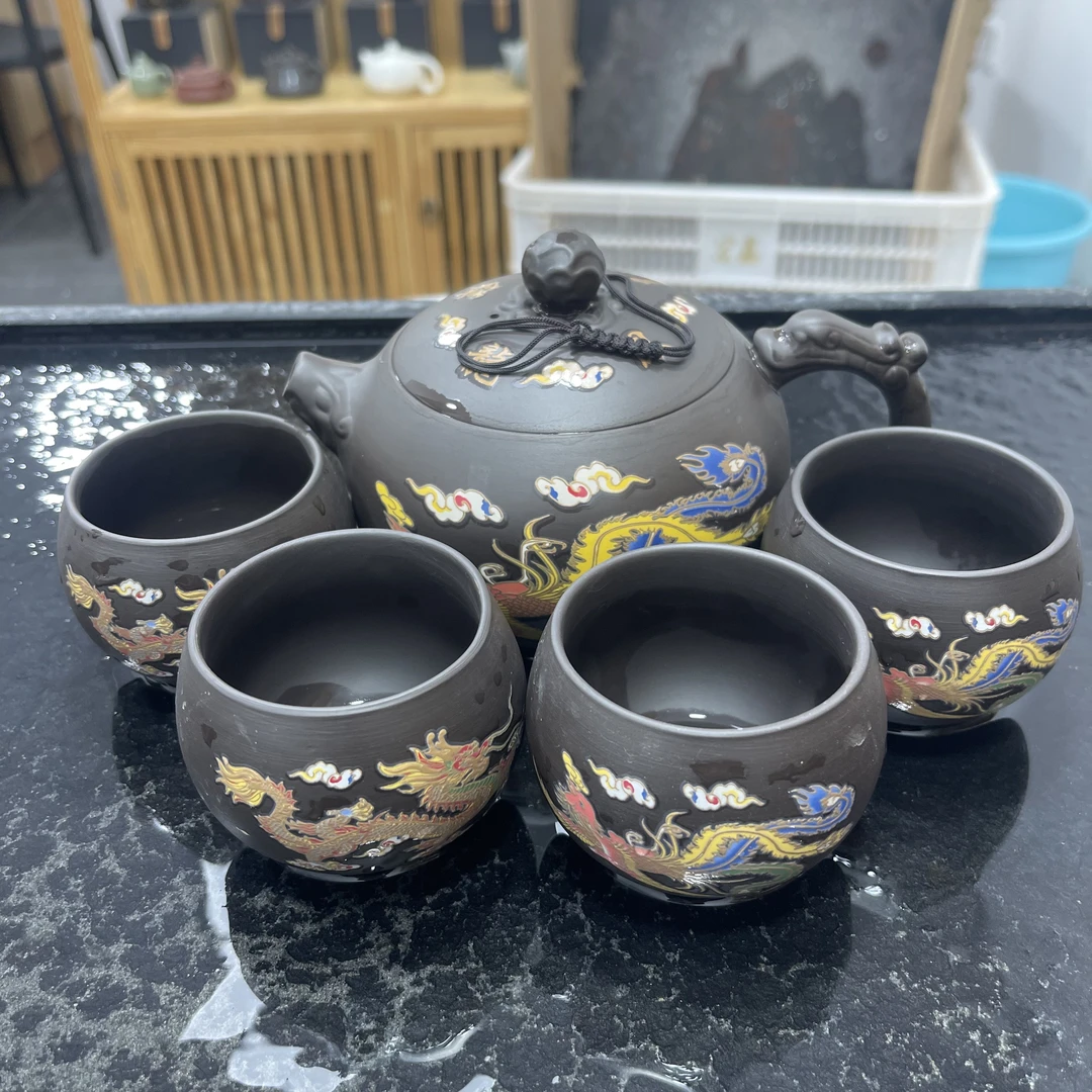 500ml龙凤呈祥变色西施一壶四主人杯