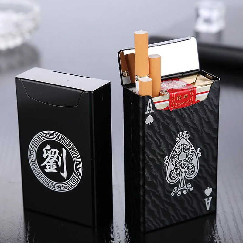 软包专用超薄翻盖烟盒夹女男士金属20支装整包烟装防水便携铝合金