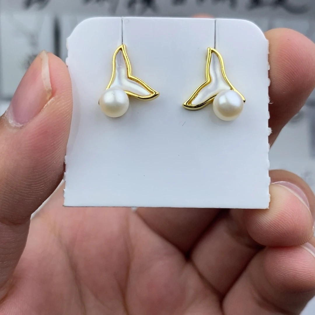 耳钉淡水珍珠未镶嵌