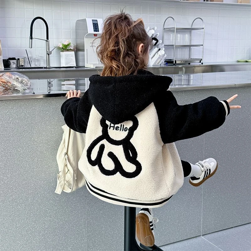 YeeHoO英氏【断码】儿童加厚外套冬装2025新款洋气女童夹棉羊羔绒