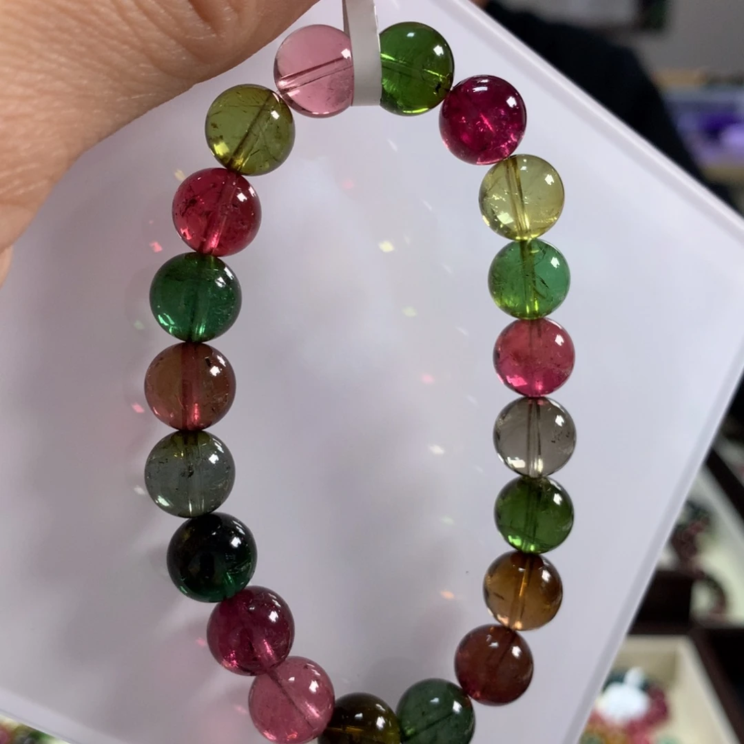 碧玺手链未镶嵌9.6毫米左右