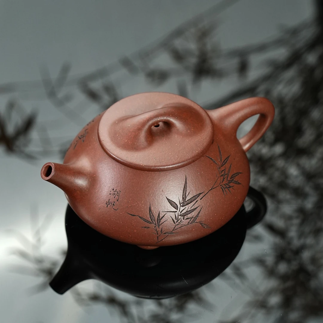 寒汀石瓢 本山紫泥 约260cc 经典器型 家用泡茶壶