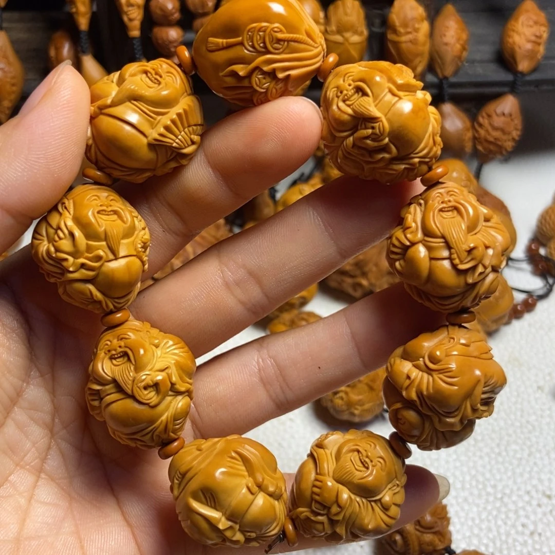 【闪购商品】手串/手链橄榄核海*八宝财神上色