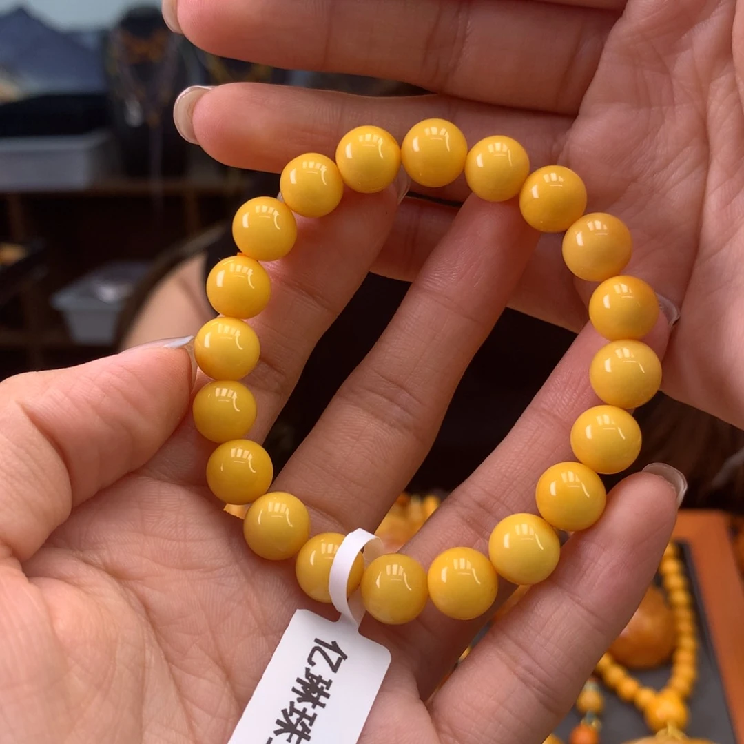 未镶嵌蜜蜡手串多样性发