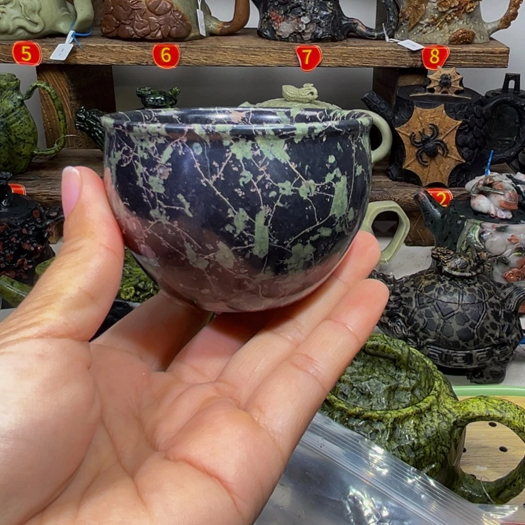 徐***恒梅花石安山玉精品杯
