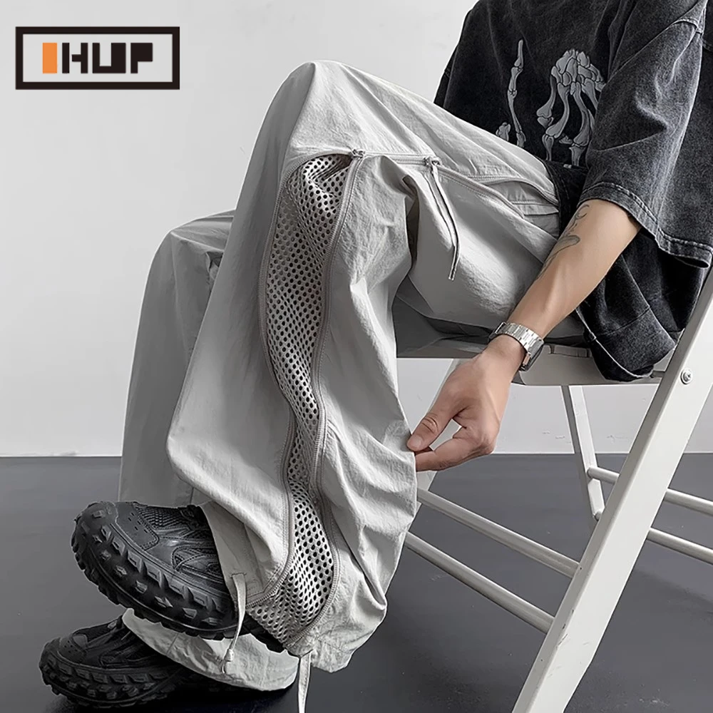 OHPU美式高街直筒休闲裤男女夏季宽松垂感长裤男士户外机能冲锋裤