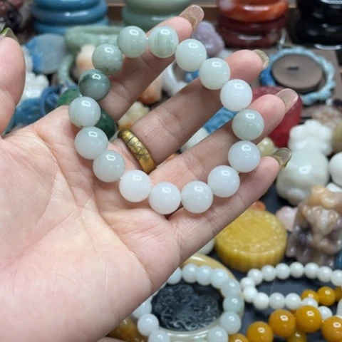 合金石英质玉（黄龙玉）手链?*K