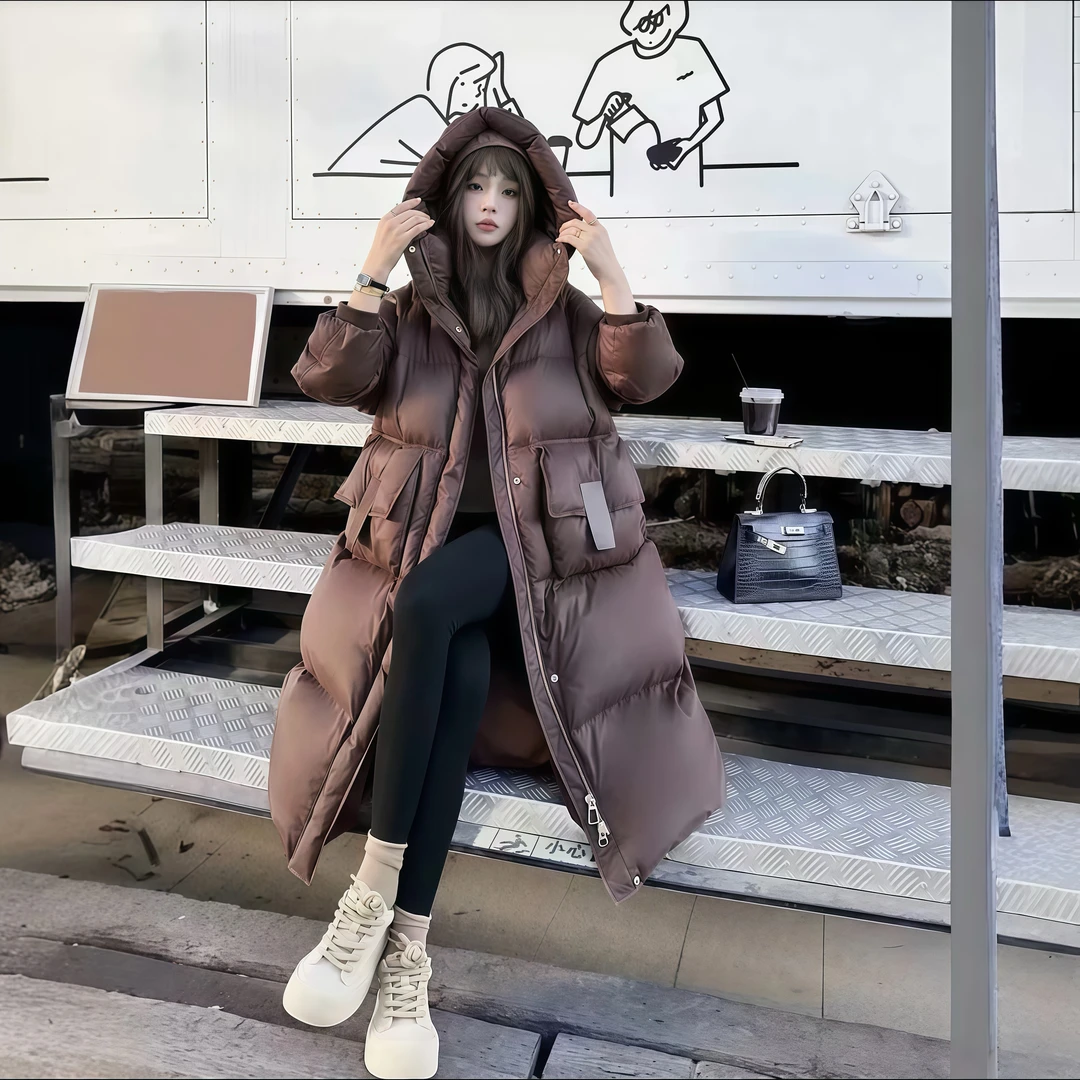 【工厂直销】韩版保暖羽绒服被子款宽松休闲连帽加厚女外套