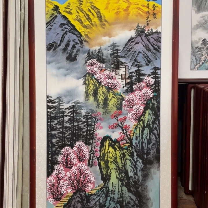 国画带框尺寸63*123厘米