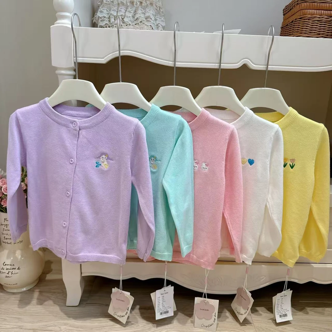 女童马卡龙针织开衫