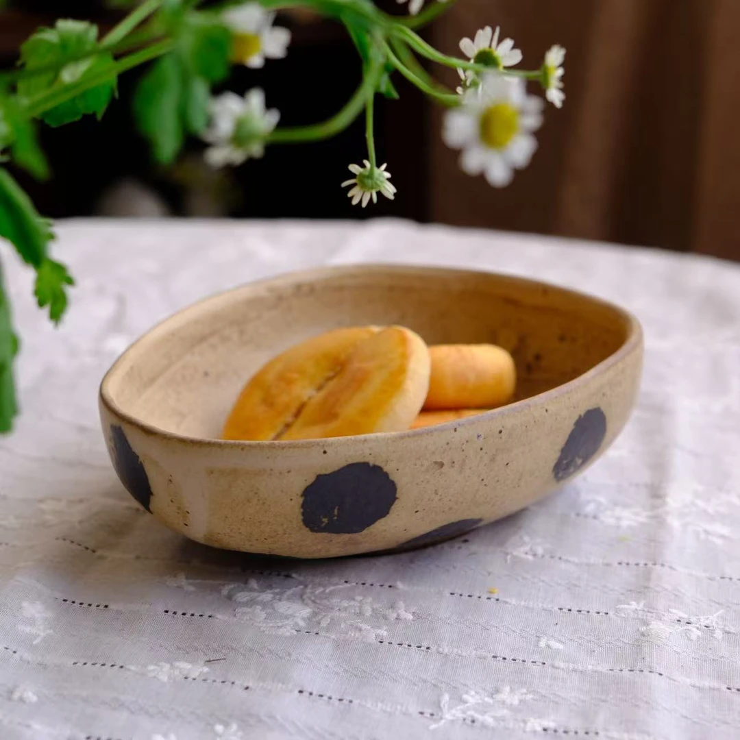 小喜宅 波点鹅蛋盘