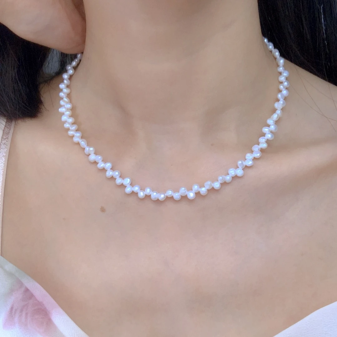 银S925镶嵌淡水珍珠耳饰