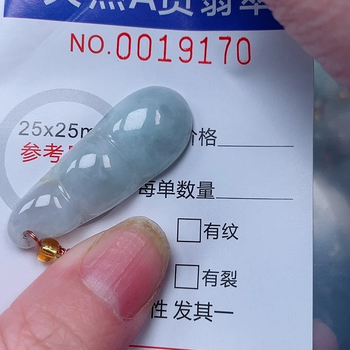 翡翠未镶嵌吊坠(赠链)