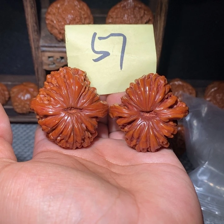 桃核把件45尺四座楼