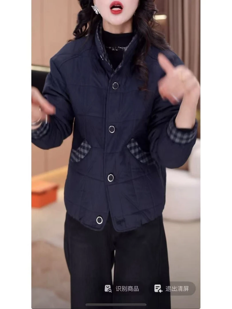 秋冬新款优雅气质女装时尚加棉加厚休闲短外套