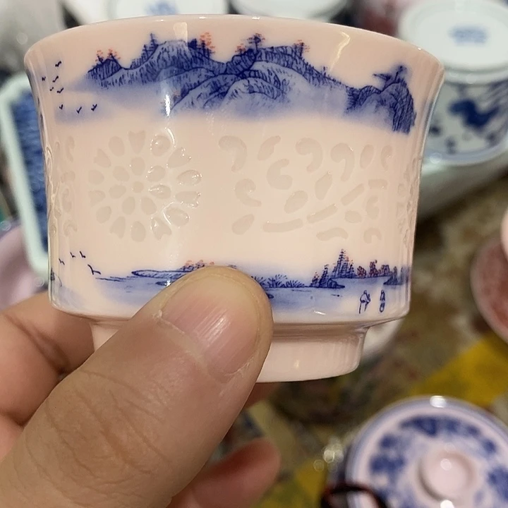 摆件陶景德镇陶瓷主人杯23455