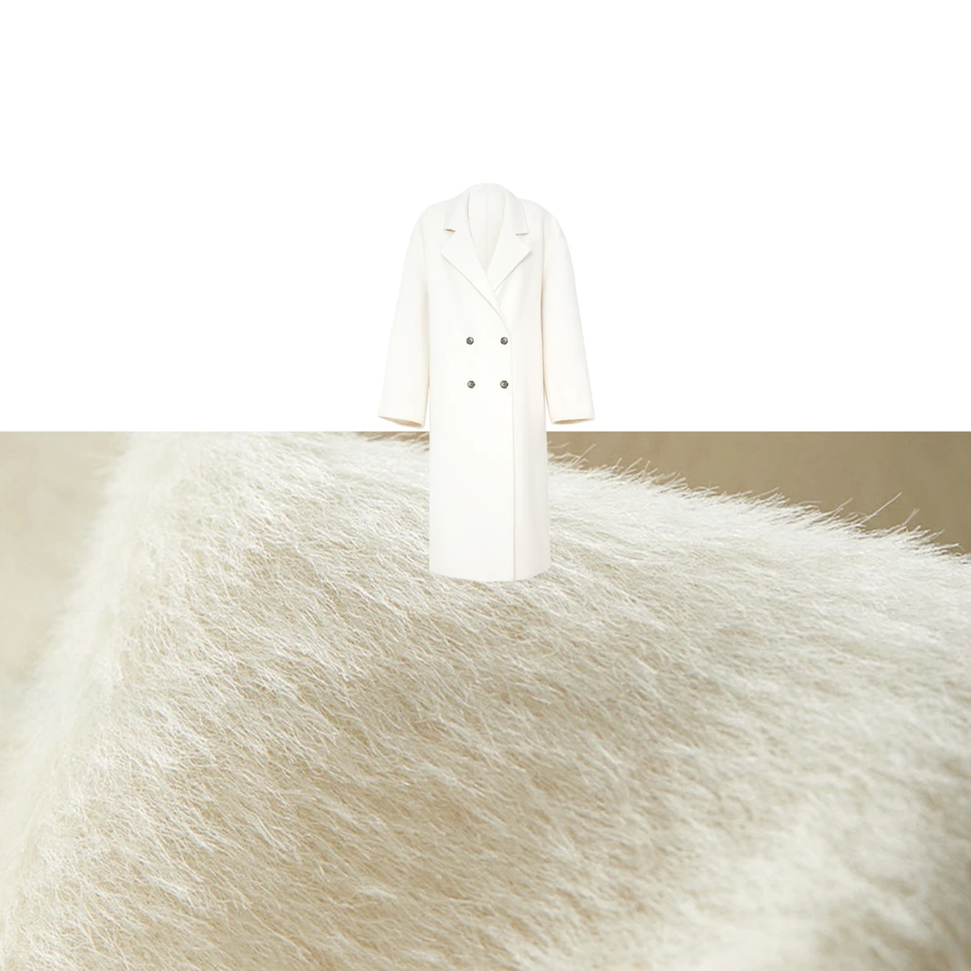 海盐可可秋冬设计师950G双面呢大衣