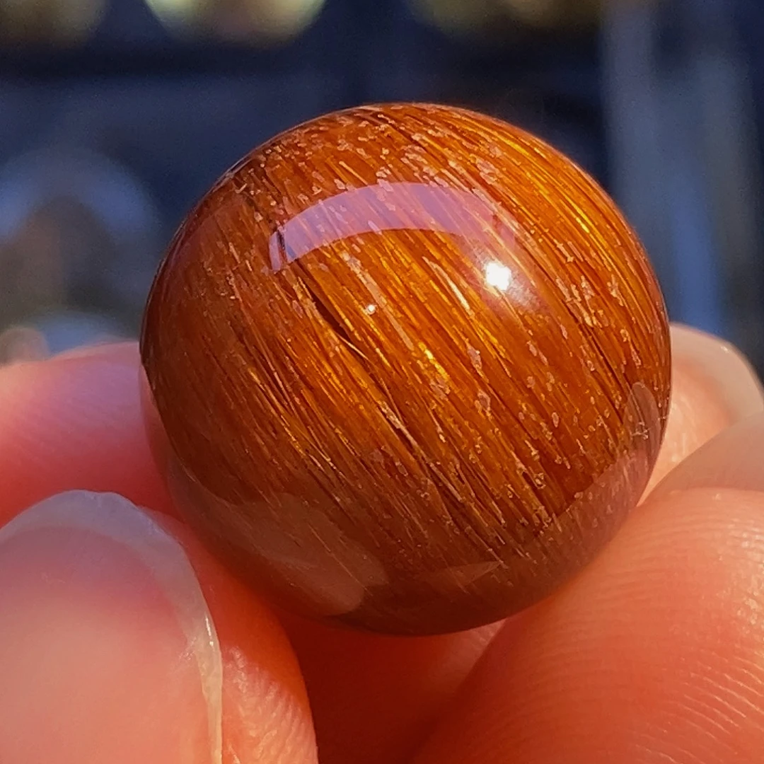 水晶未镶嵌颈饰天然老矿满顺铜发晶单珠