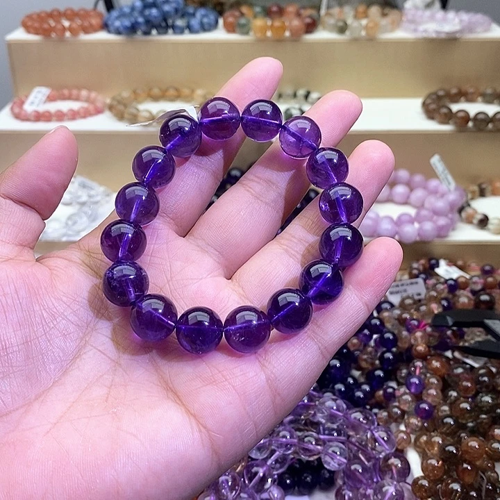 水晶手链未镶嵌云**轻乌拉圭紫水晶13