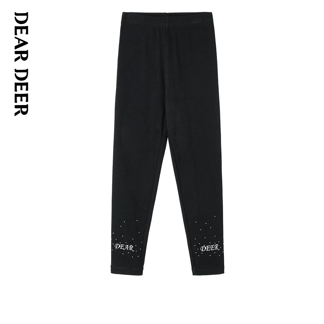 【门店同款】迪迪鹿女大童春秋季黑色打底裤C124121801