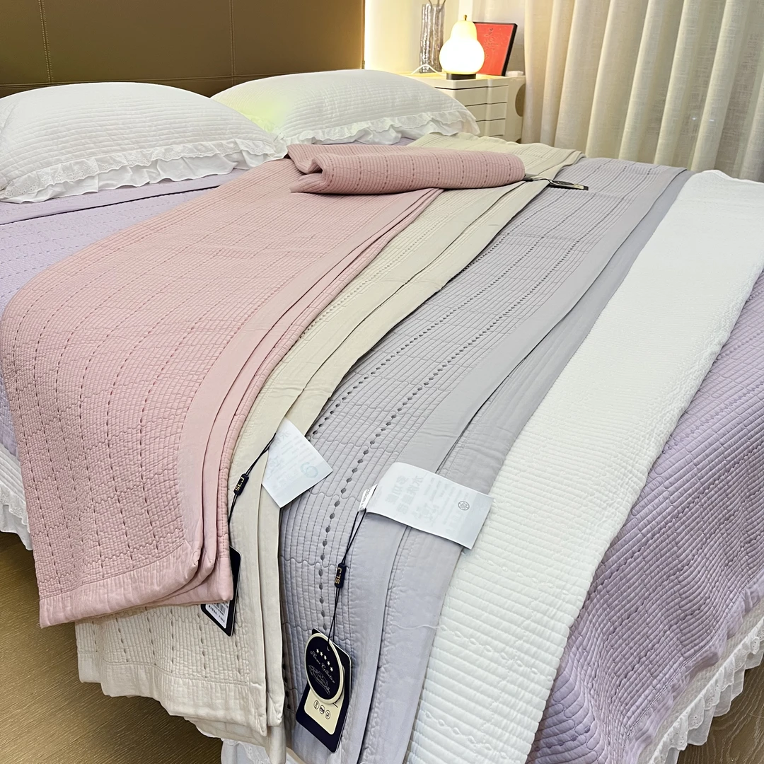 畅姐推荐【米粒绣单床盖】莫代尔床盖/印花绗缝单床盖/一片过