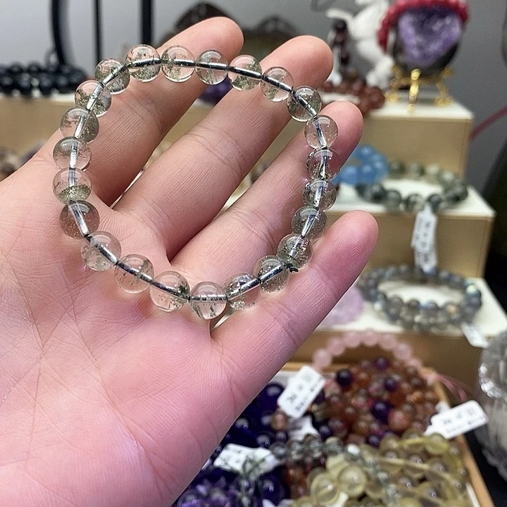 水晶手链未镶嵌゛****-绿幽灵千层8+