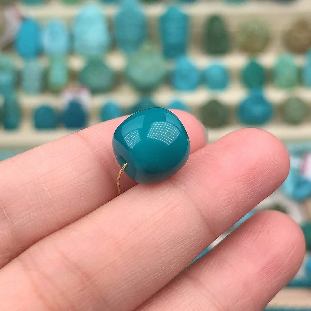 未镶嵌绿松石珠宝奇石11.1×10.5