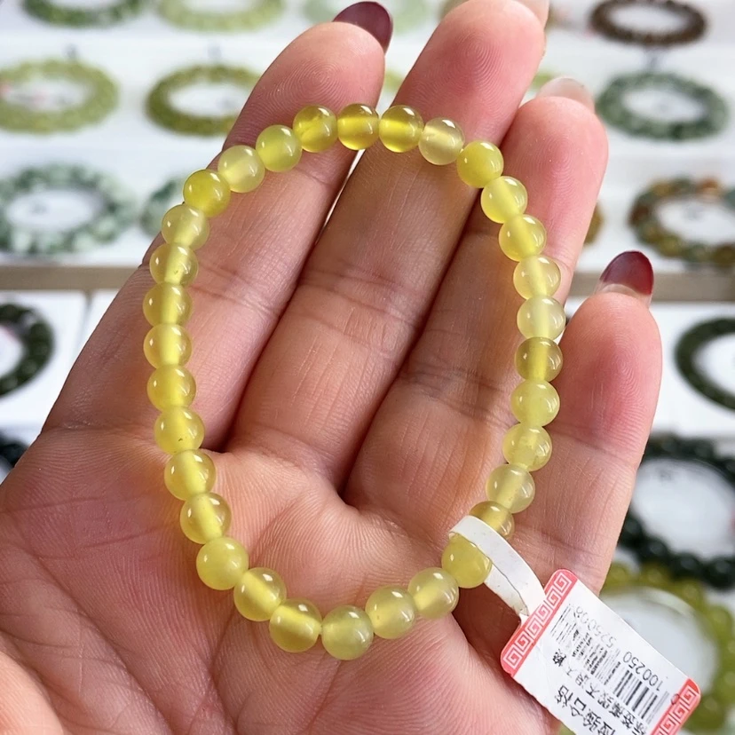 【闪购商品】未镶嵌蛇纹石玉手链卡6