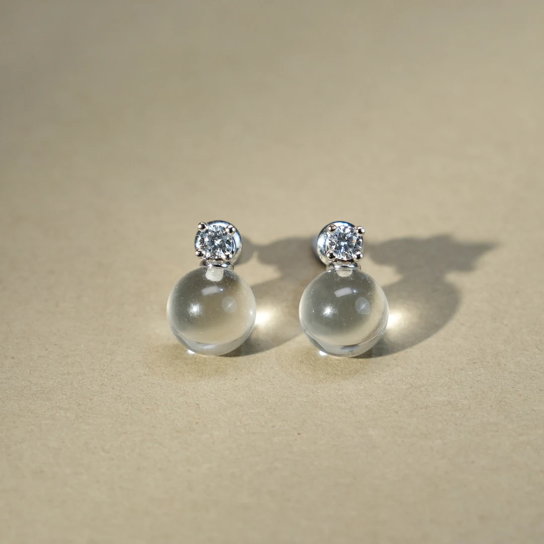 水晶耳饰-约卡8mm-SLQ204-BK|BSJ4