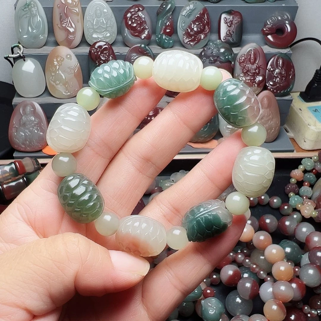 无非金属秦紫玉手串