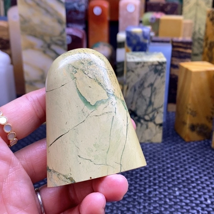 印度石清**月青田石印章石