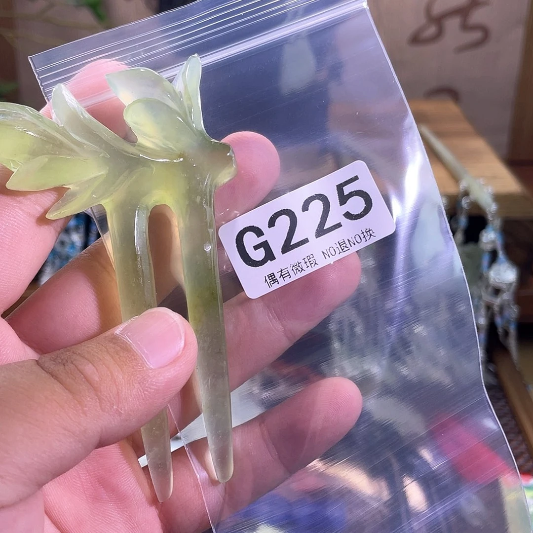 莉****蛇纹石玉未镶嵌发饰
