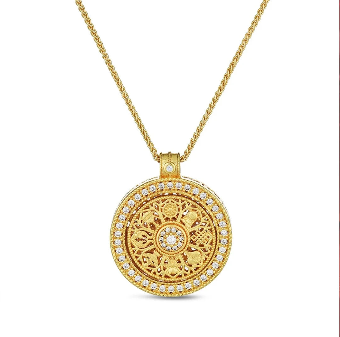 【龚总见面礼】【八宝罗盘项链】新中式古法金色项链