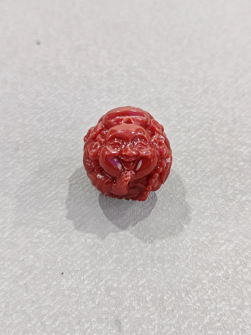 A234号精品红色卡19mm雕刻锁骨珠