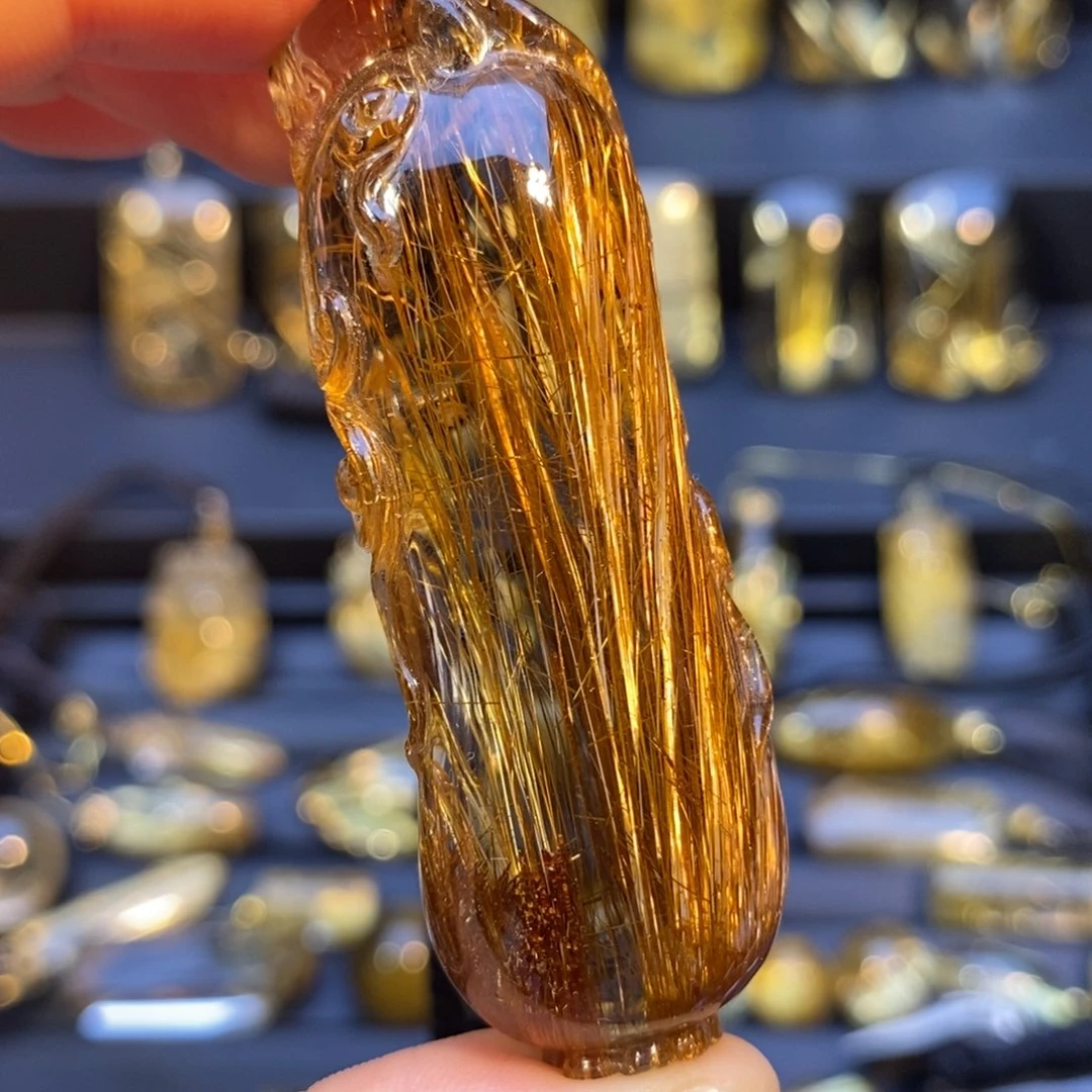 颈饰未镶嵌水晶铜发晶福瓜吊坠