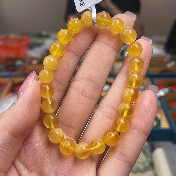 蜜蜡未镶嵌手串A49