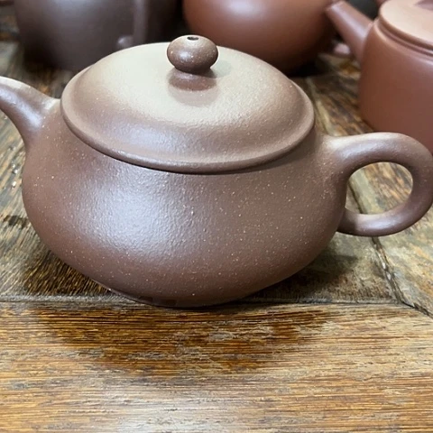 紫砂茶壶大水潭天清暗干色明炉300cc