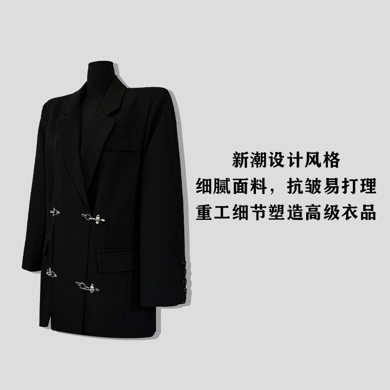 EH【公主日记】早春韩版炸街西装外套韩系宽松休闲设计感西服 W9325
