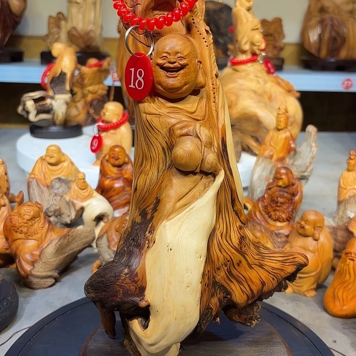 柏木太行崖柏弥勒佛