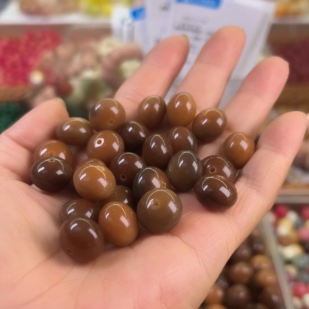 菩提根/象牙果手串微瑕卡14虎破算盘110颗