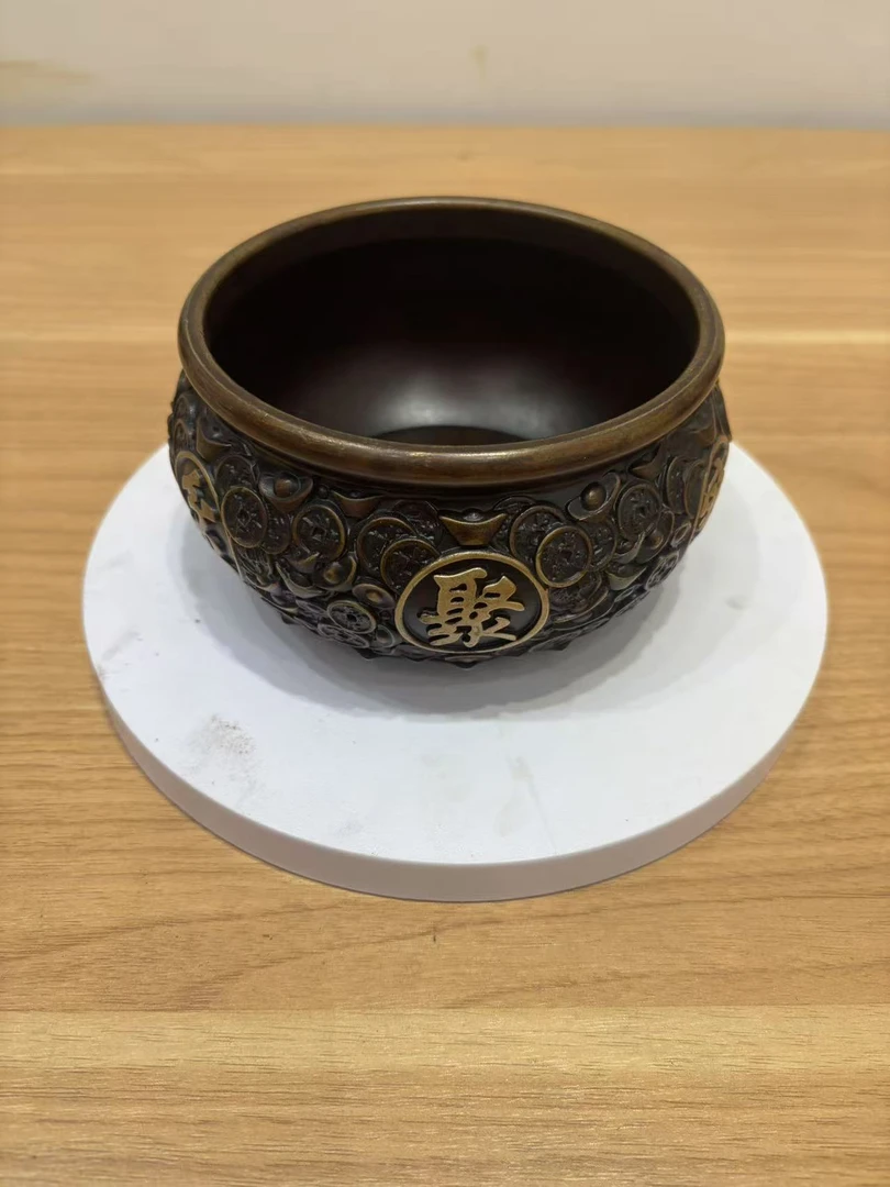 紫铜鎏金家用聚宝盆